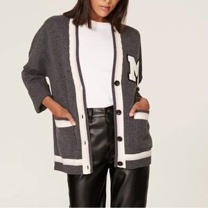 Maje Maissa Oversized Varsity Cardigan Size 3(L)